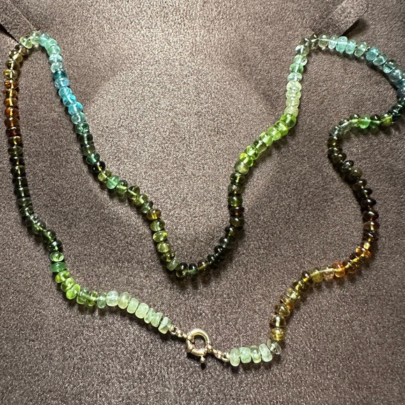 Encirkled Jewelry Mini Camo Gemstone and 14k Necklace 21 in - Picture 2 of 9